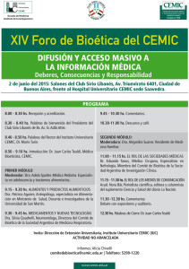 XIV Foro de Bioética del CEMIC