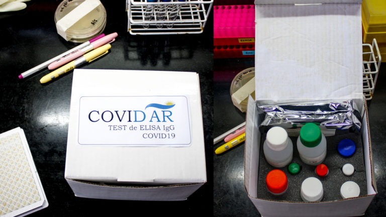 El test serológico “COVIDAR IgG”. Foto: gentileza FIL